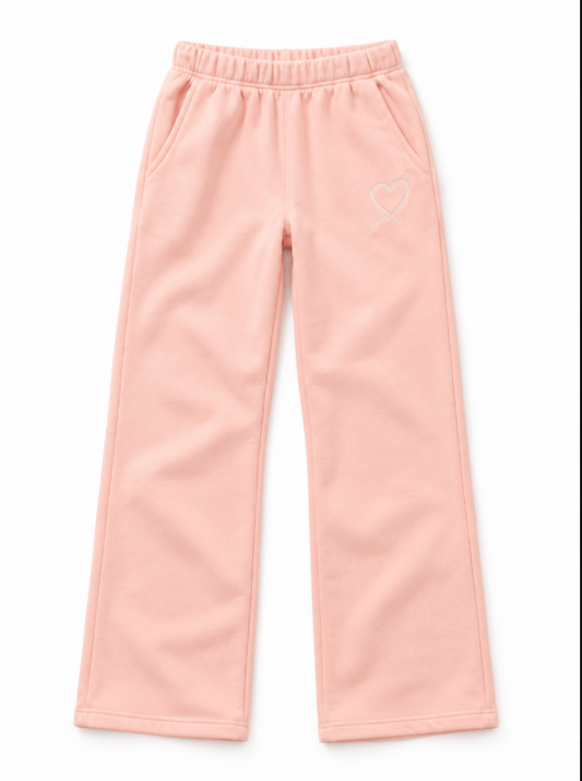 Cami Ballet Pink French Terry Wide Leg Jogger - Atelier