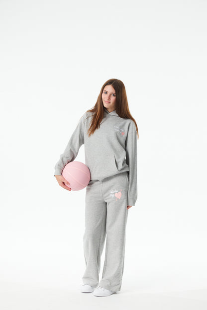 Lea Heather Grey French Terry Oversized Hoodie - Stole My Heart