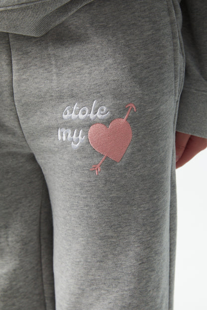Lea Heather Grey French Terry Oversized Hoodie - Stole My Heart