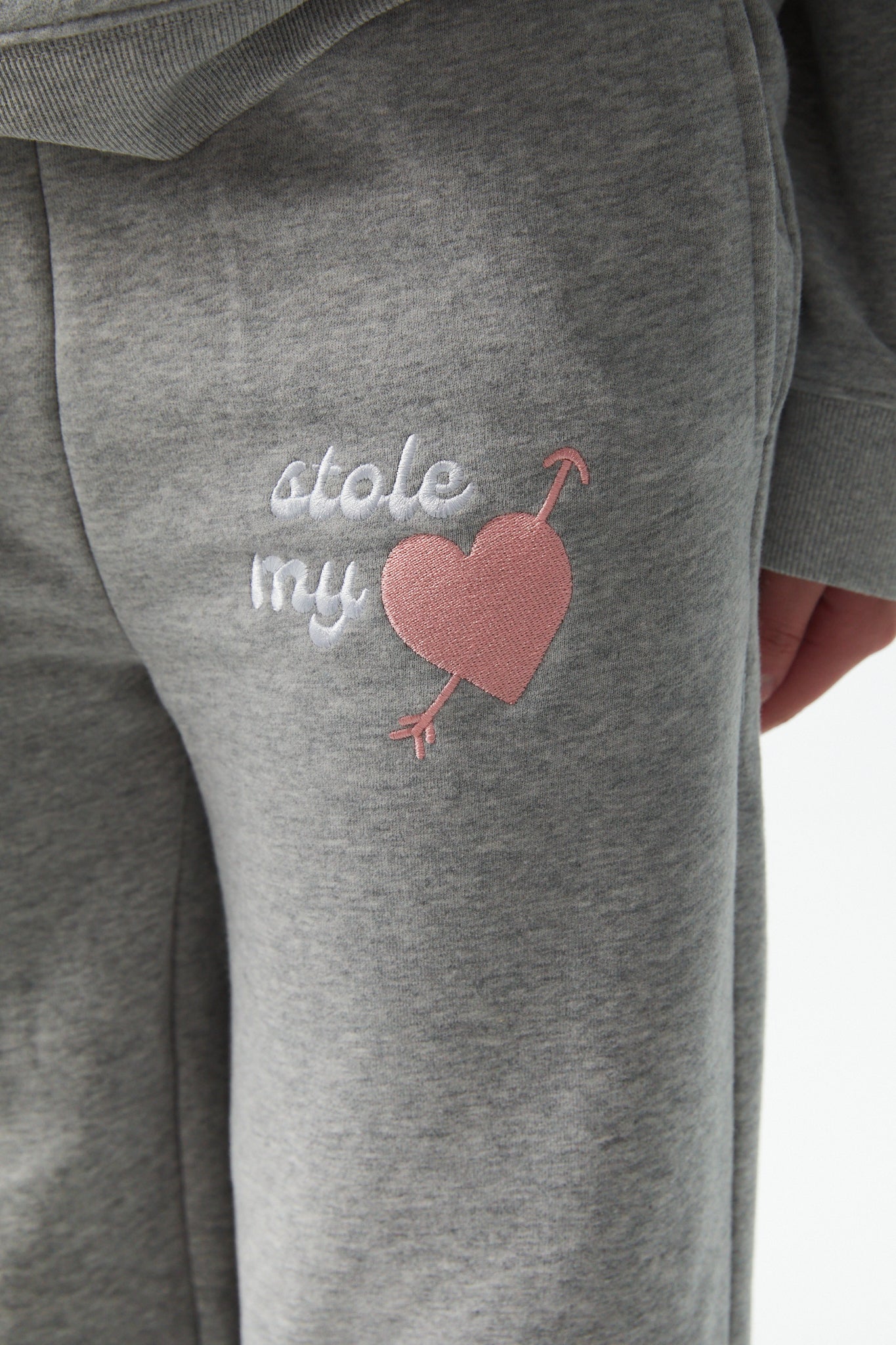 Cami Heather Grey French Terry Wide Leg Jogger - Stole My Heart
