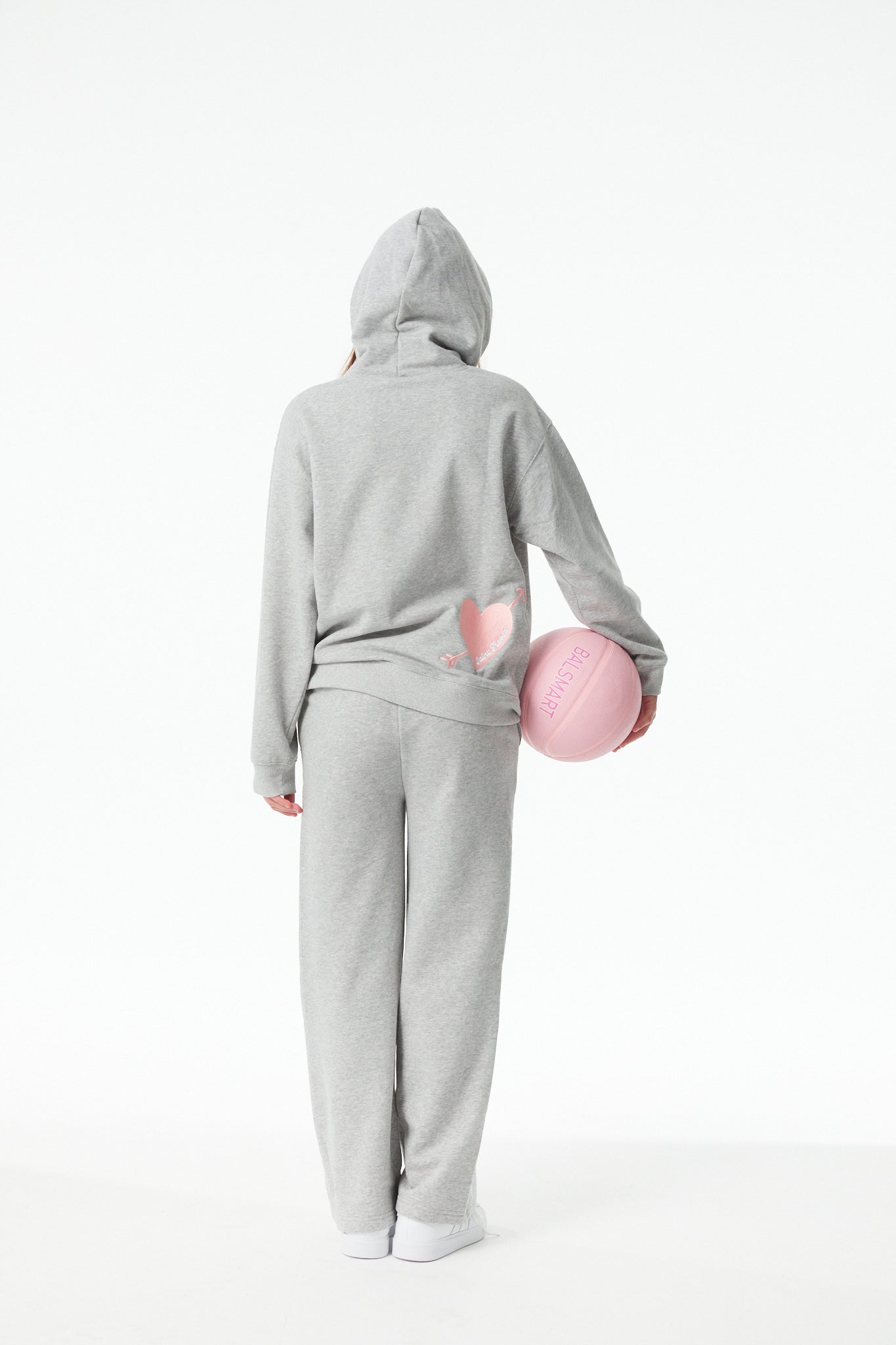Lea Heather Grey French Terry Oversized Hoodie - Stole My Heart