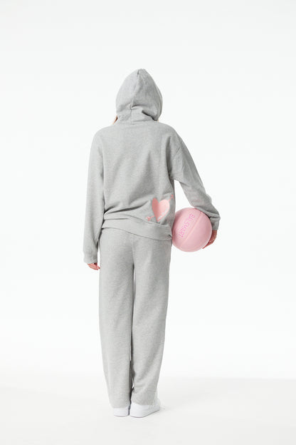 Lea Heather Grey French Terry Oversized Hoodie - Stole My Heart