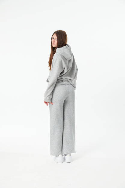 Cami Heather Grey French Terry Wide Leg Jogger - Stole My Heart