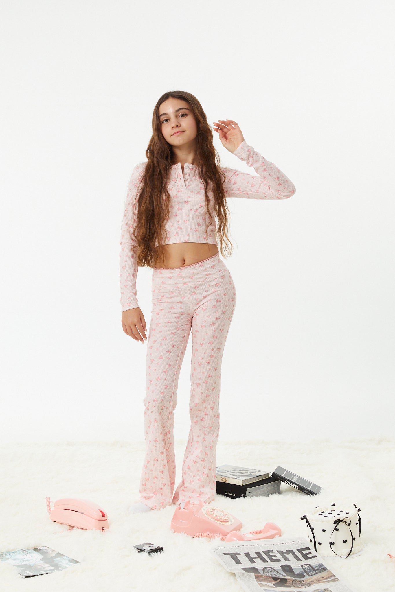 Savi Pink on Pink Thermal Henley