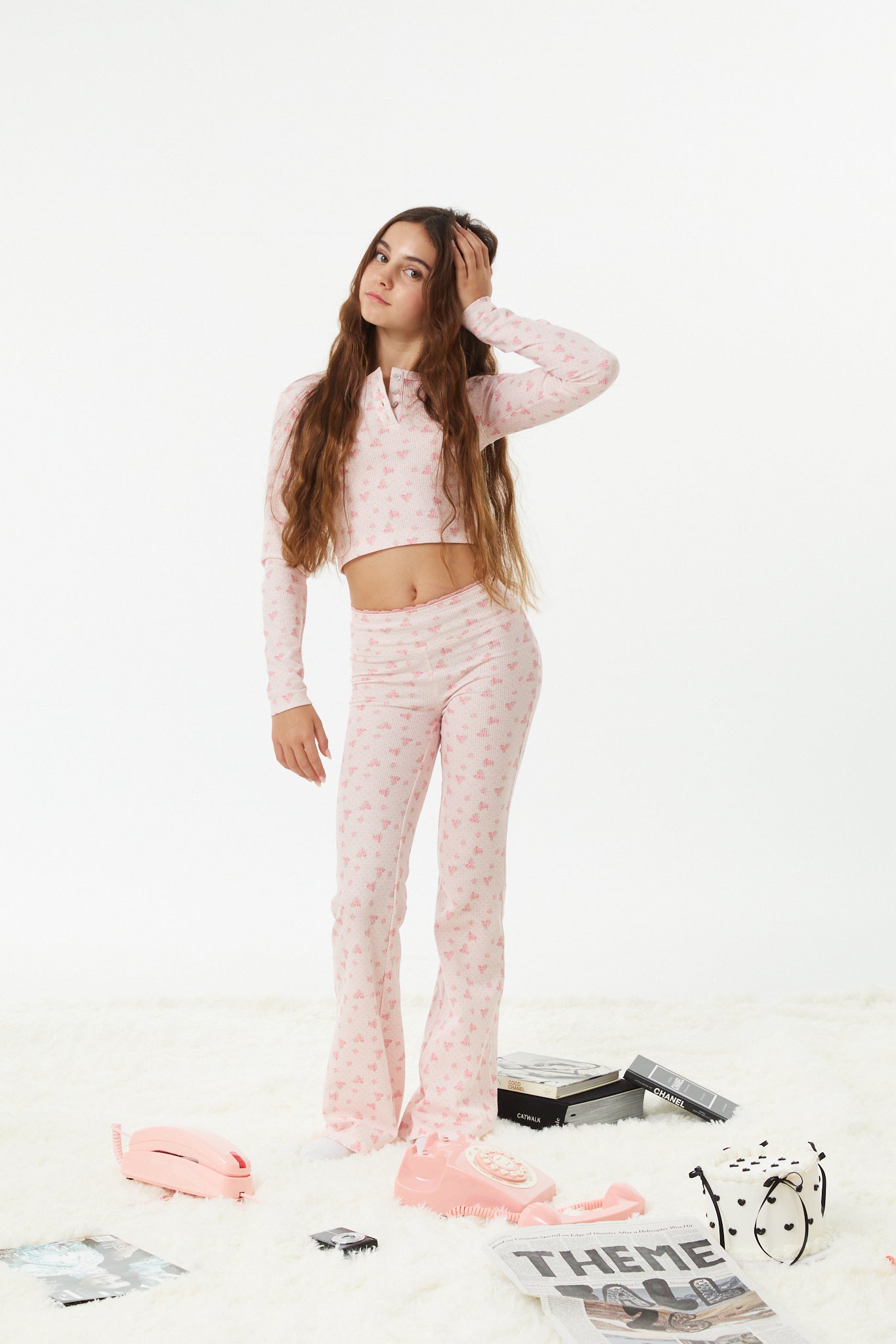 Savi Pink on Pink Thermal Henley