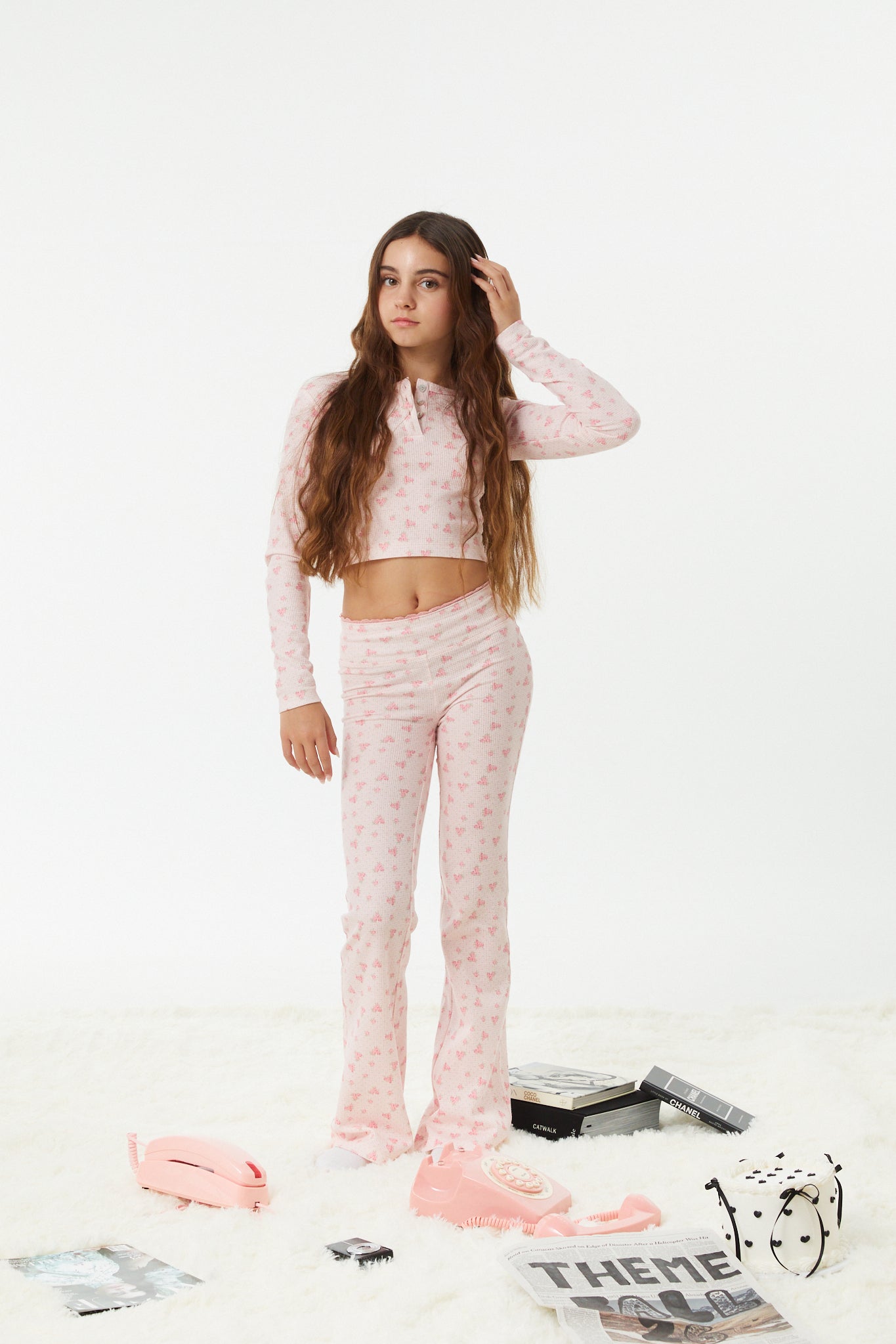 Savi Pink on Pink Thermal Henley