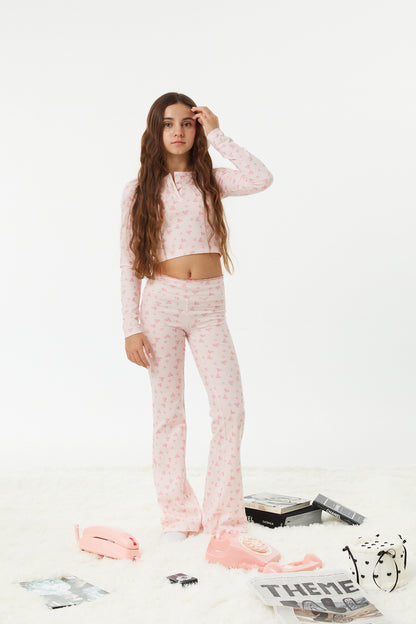 Savi Pink on Pink Thermal Henley
