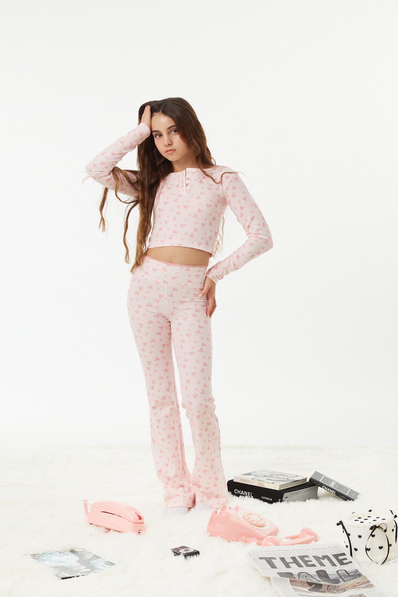 Savi Pink on Pink Thermal Henley
