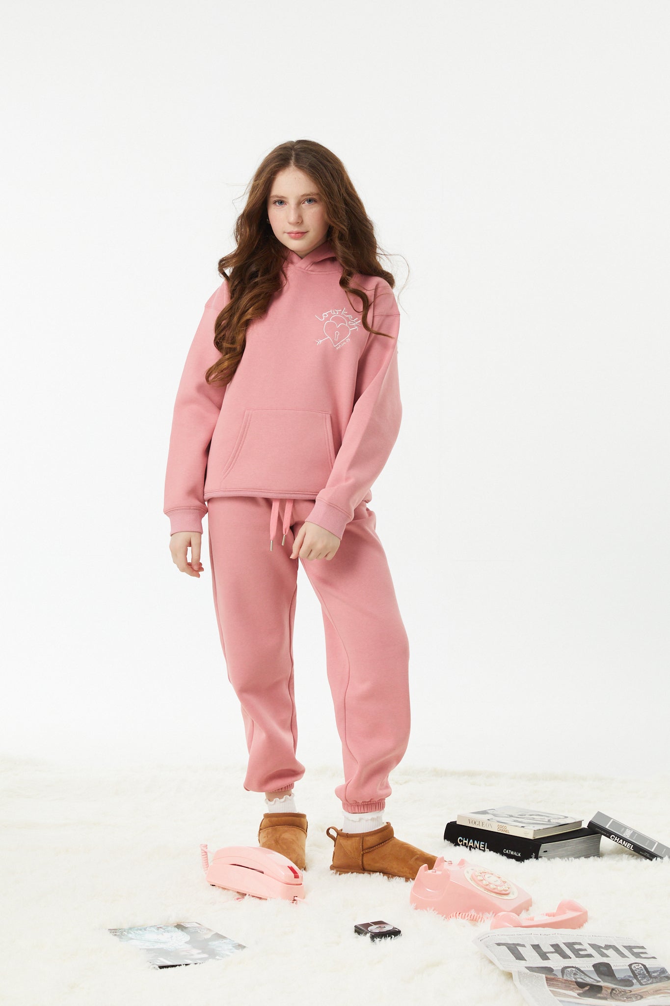 Jessie Rose Pink French Terry Jogger - Low Key