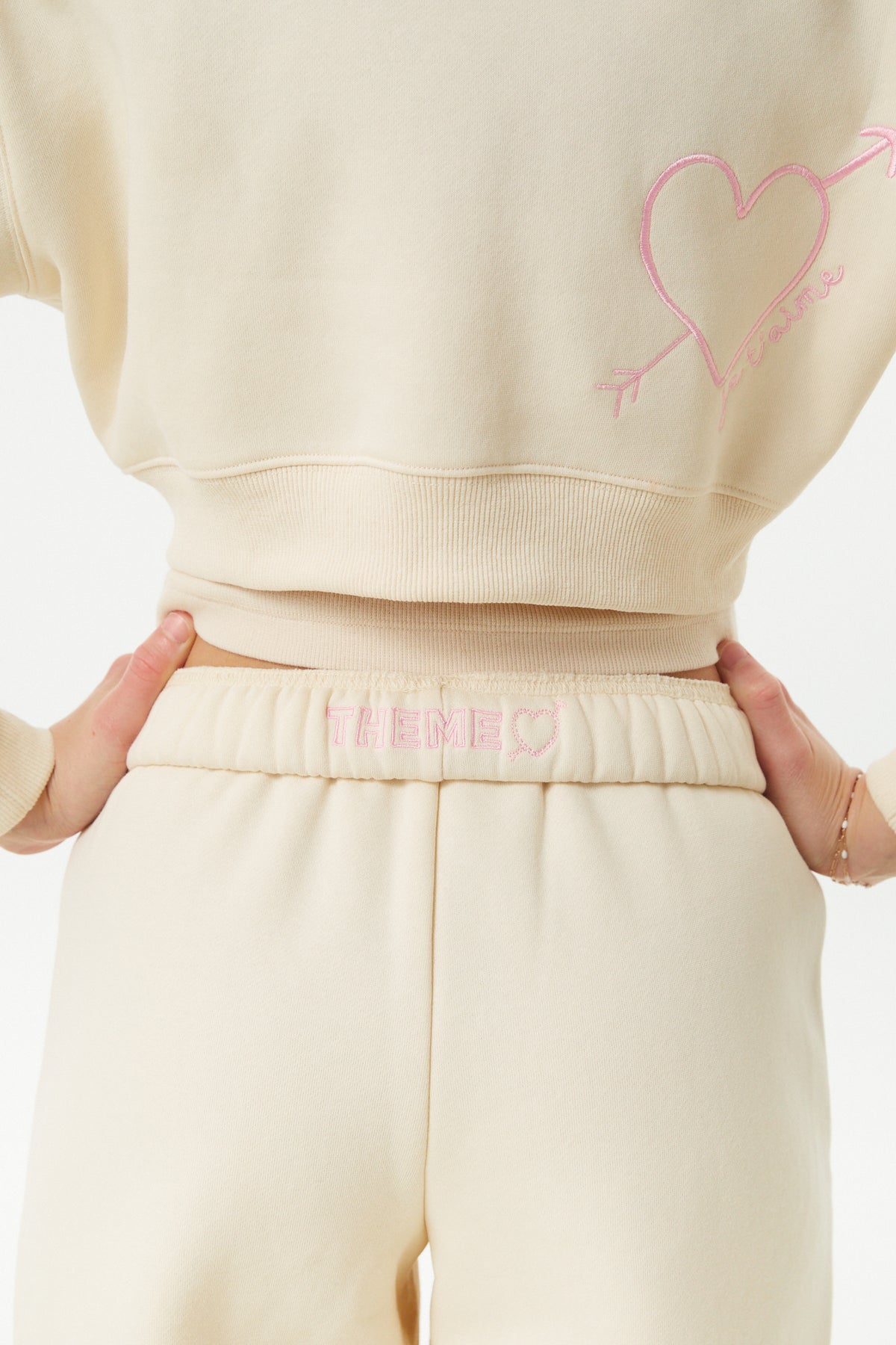 Jessie Winter White French Terry Jogger - Ma Cherie