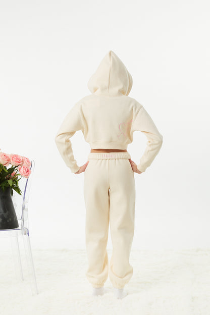 Jessie Winter White French Terry Jogger - Ma Cherie