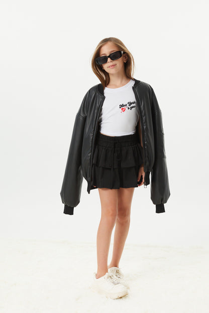 Valley Black Vegan Leather Jacket