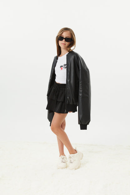 Valley Black Vegan Leather Jacket