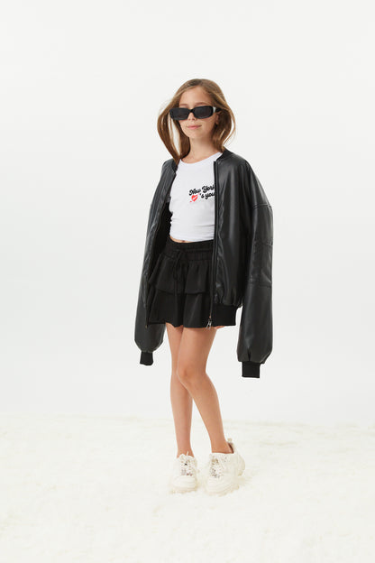 Valley Black Vegan Leather Jacket