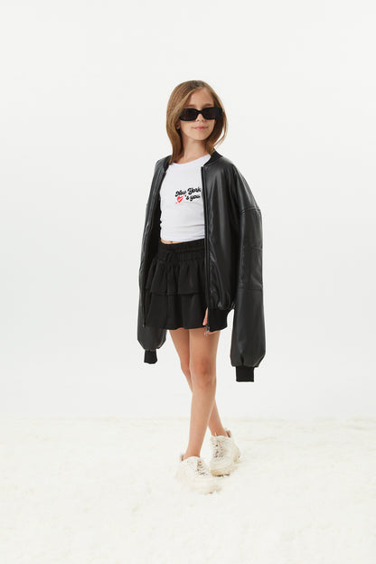 Valley Black Vegan Leather Jacket