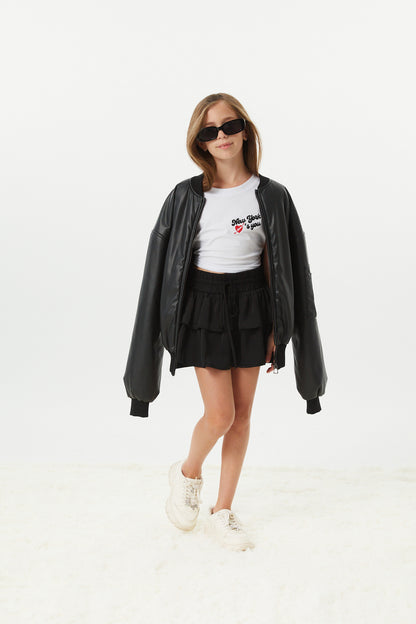 Valley Black Vegan Leather Jacket