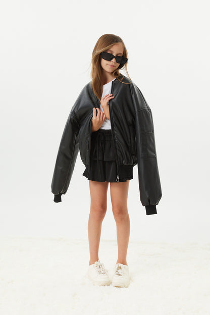 Valley Black Vegan Leather Jacket
