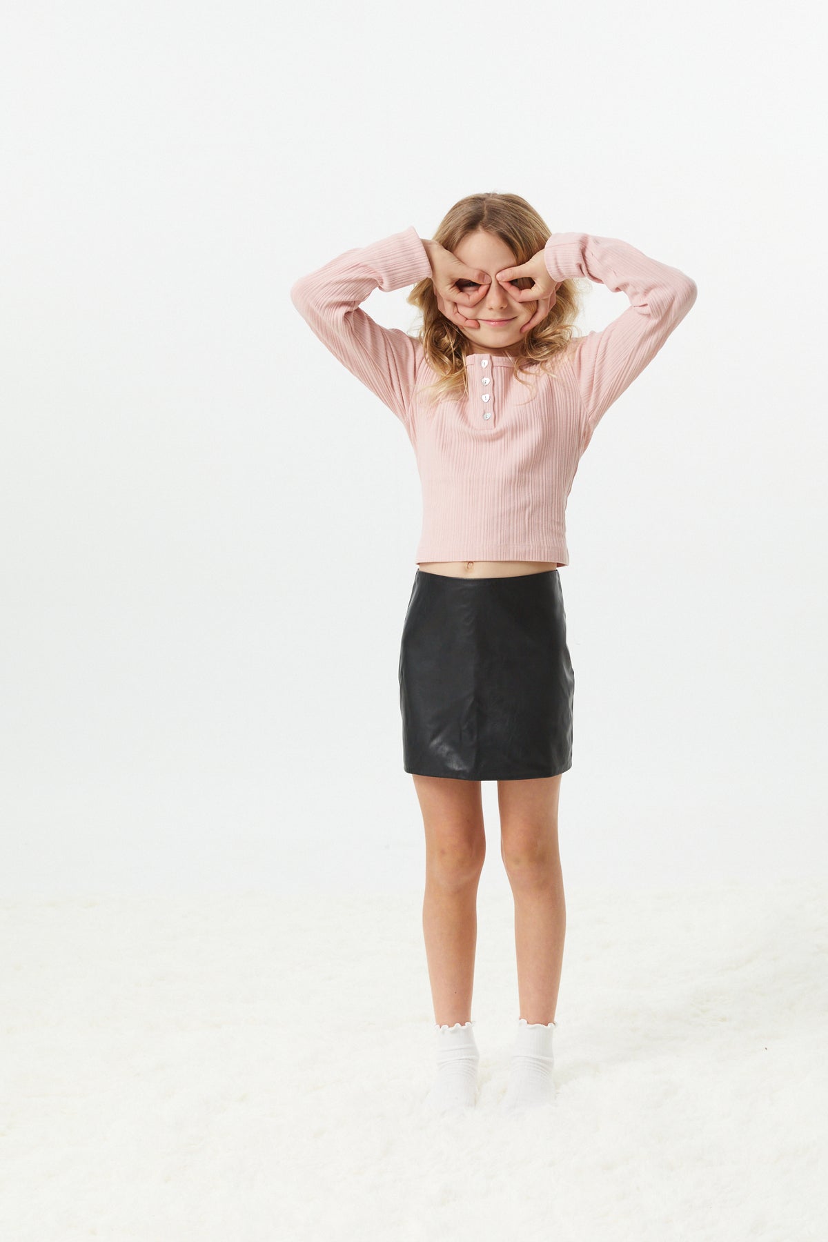 Savi Ballet Pink Lightweight Ribbed Henley
