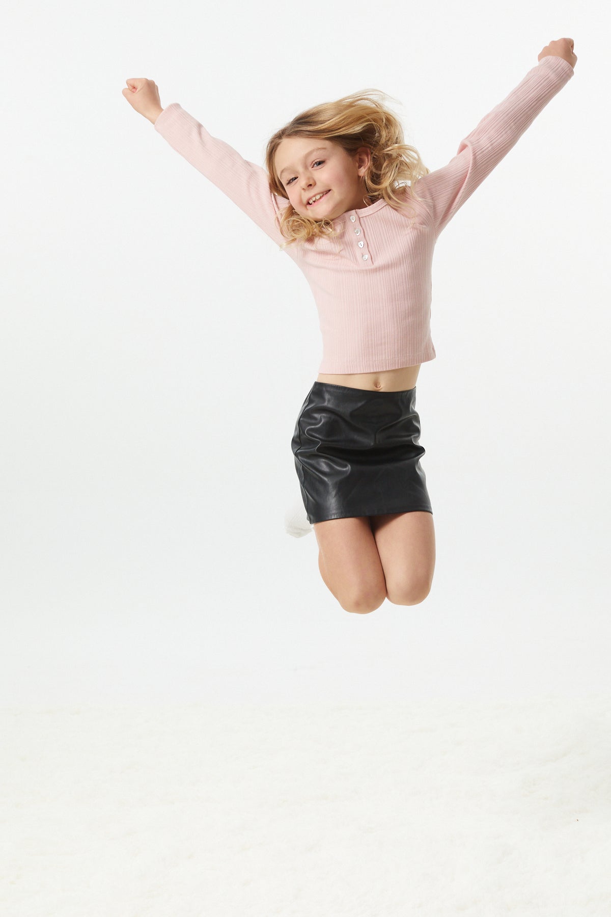 Savi Ballet Pink Lightweight Ribbed Henley