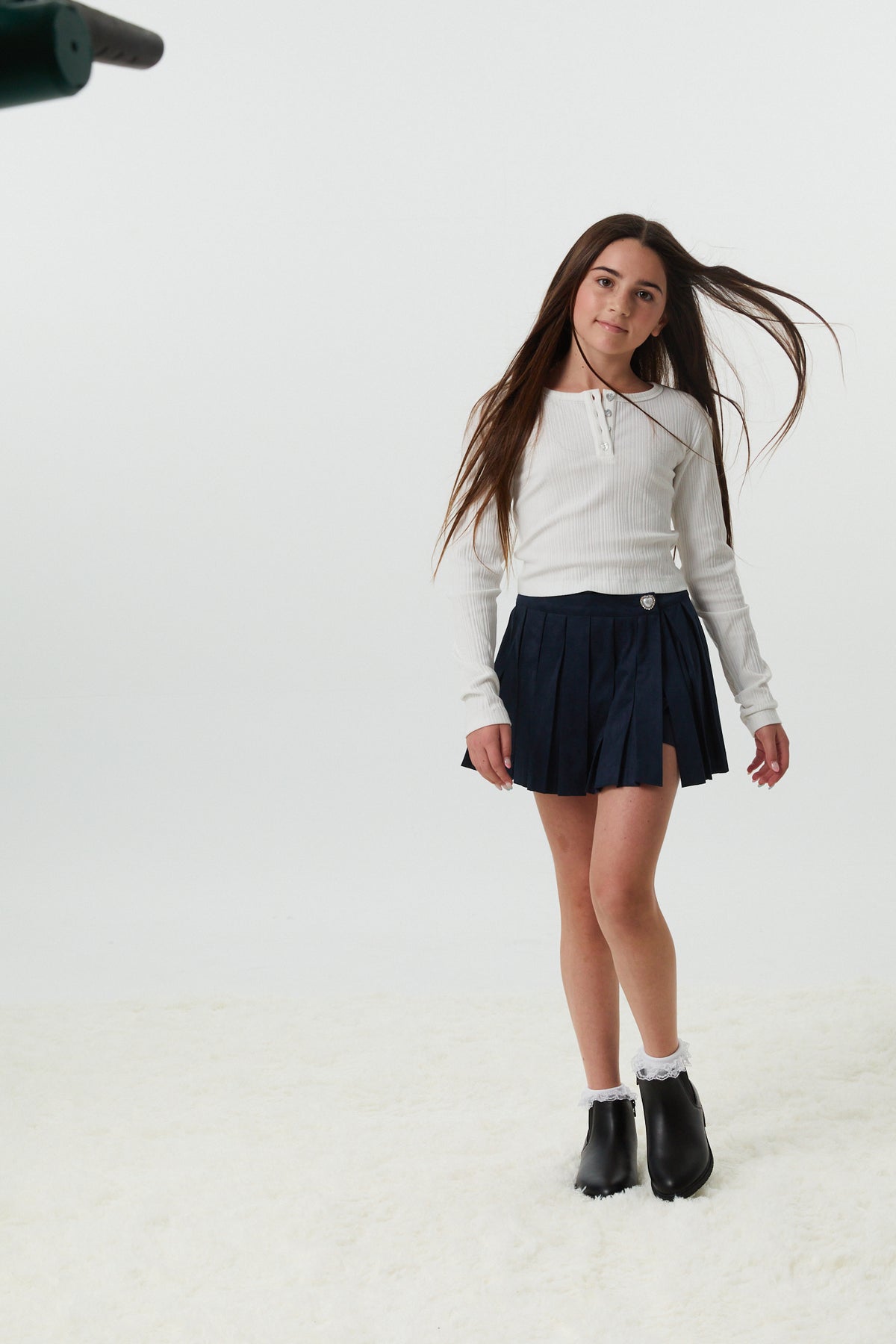 Savi White Lightweight Ribbed Henley