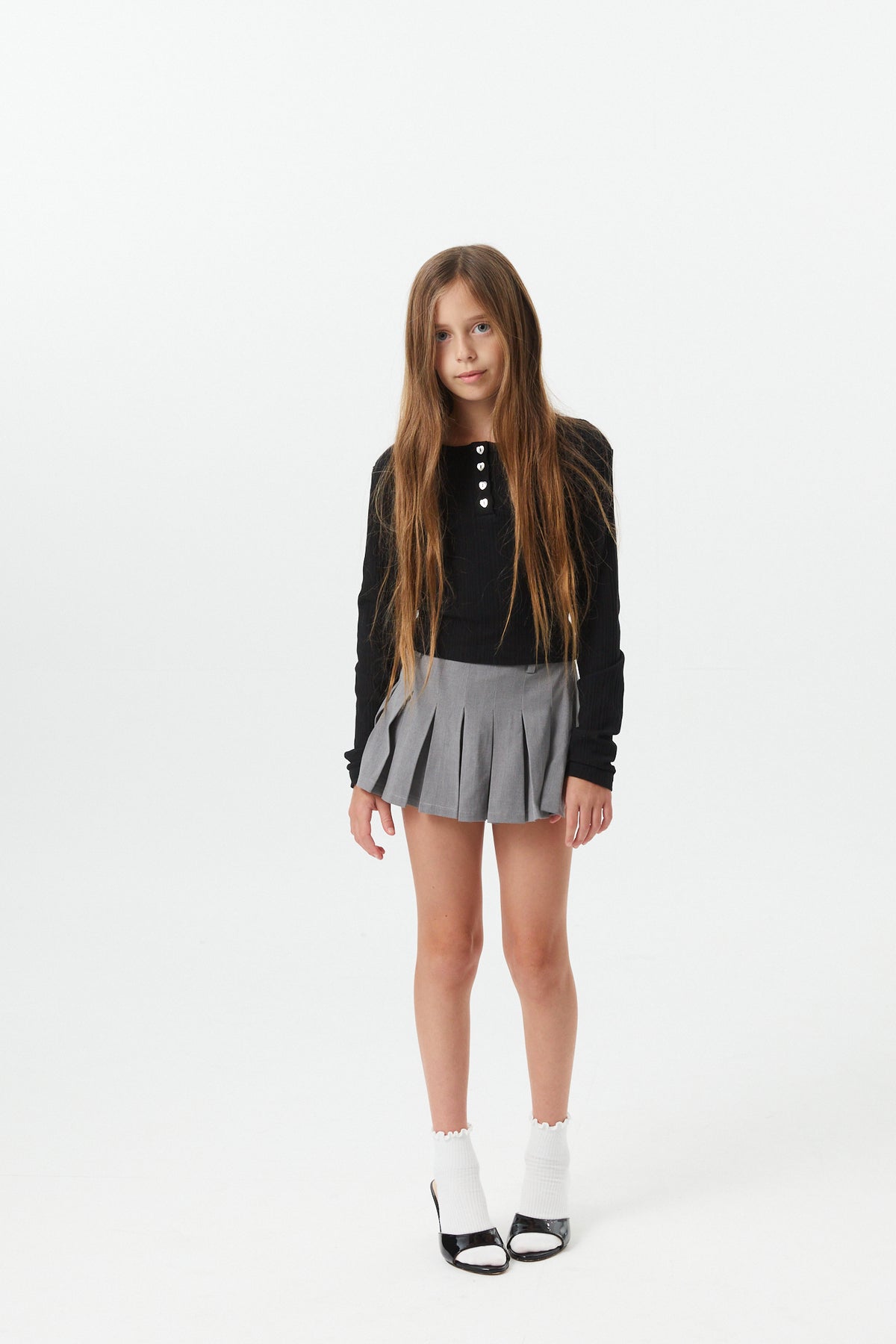 Savi Black Lightweight Ribbed Henley