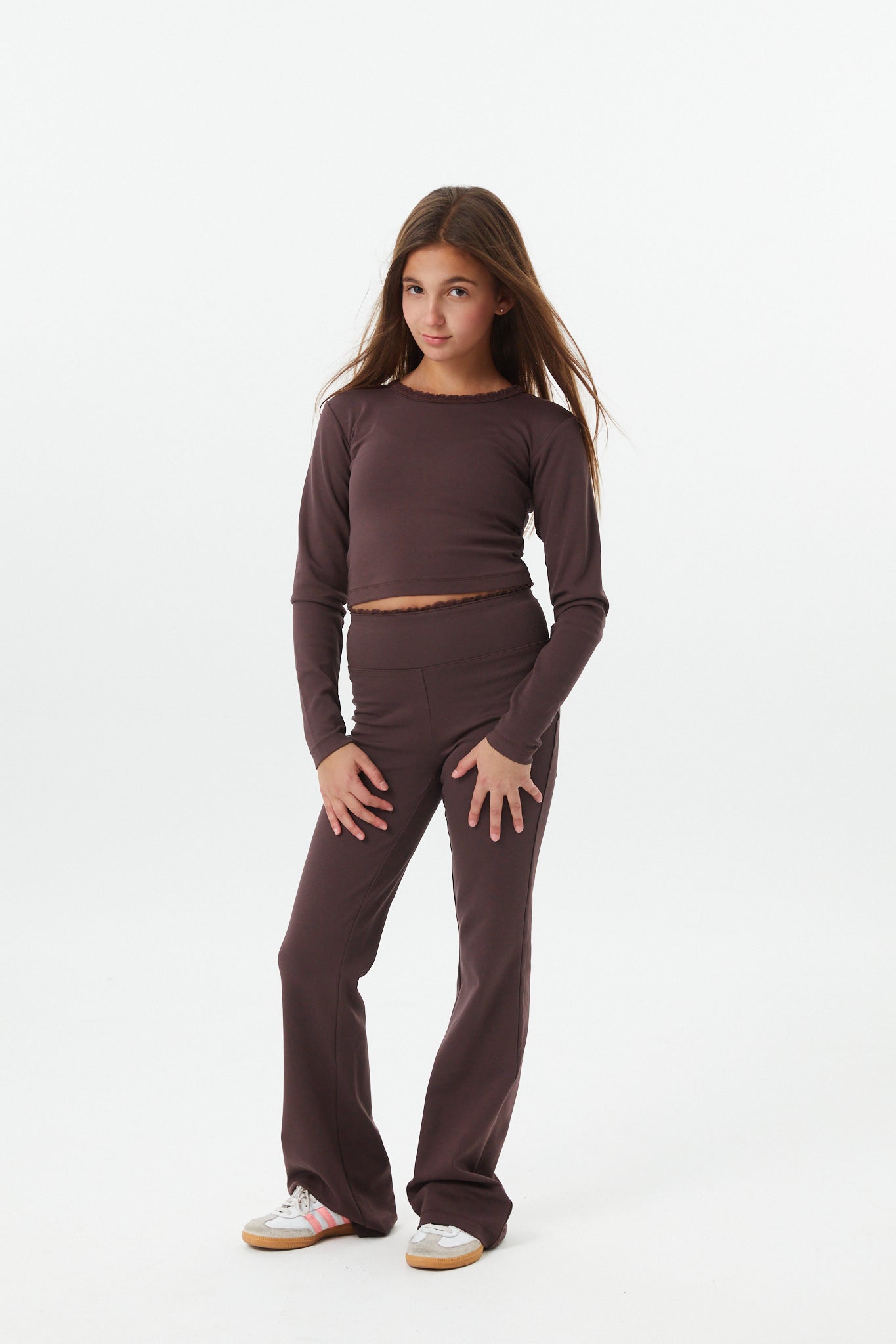 Mae Brown Cotton Spandex Legging