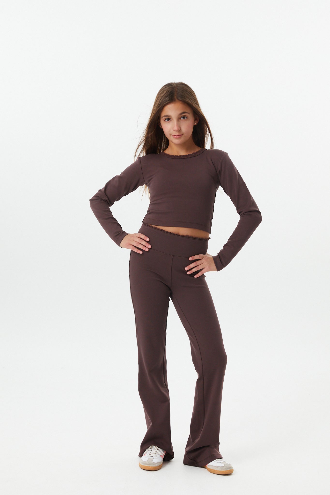 Mae Brown Cotton Spandex Legging