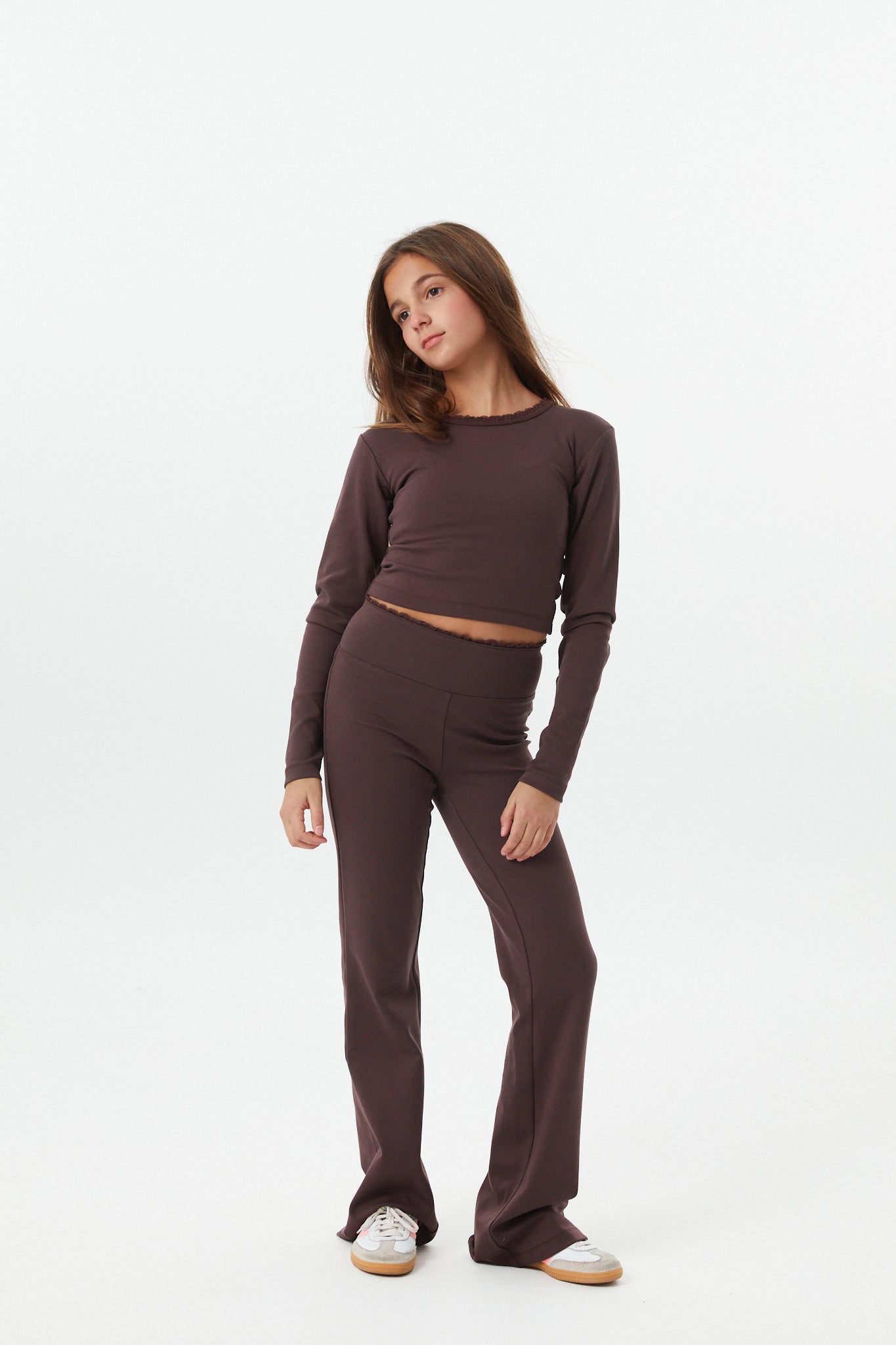 Mae Brown Cotton Spandex Legging