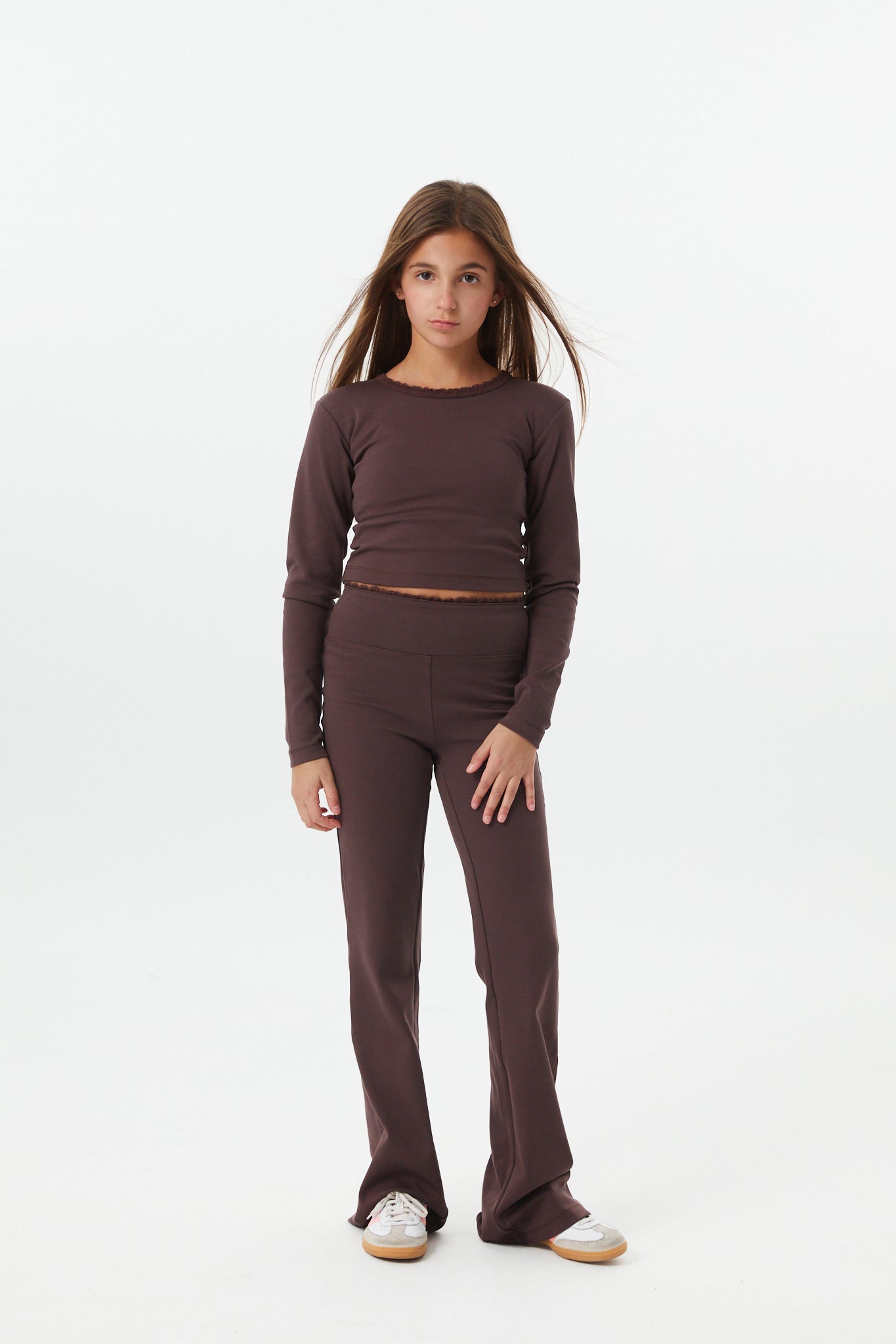 Mae Brown Cotton Spandex Legging