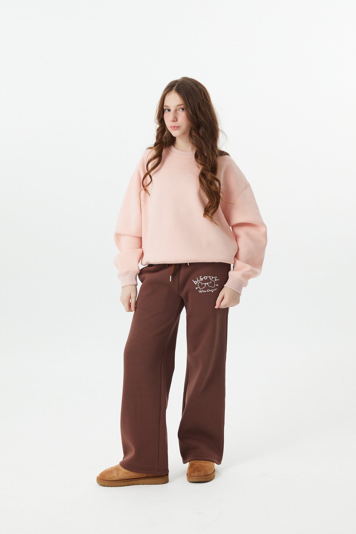 Molly Ballet Pink French Terry Crew Neck - Bisou