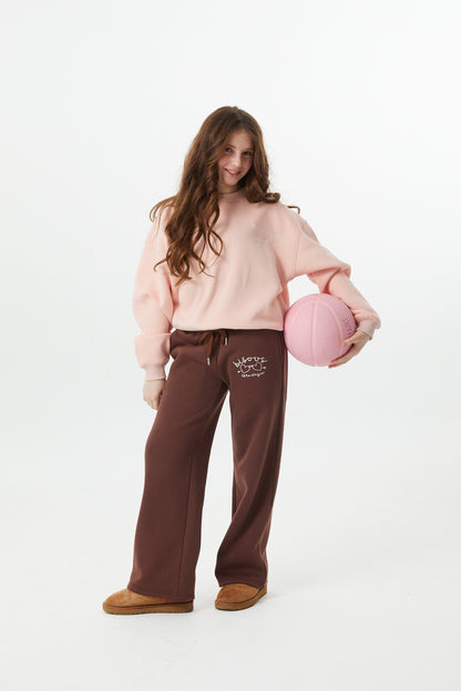 Molly Ballet Pink French Terry Crew Neck - Bisou