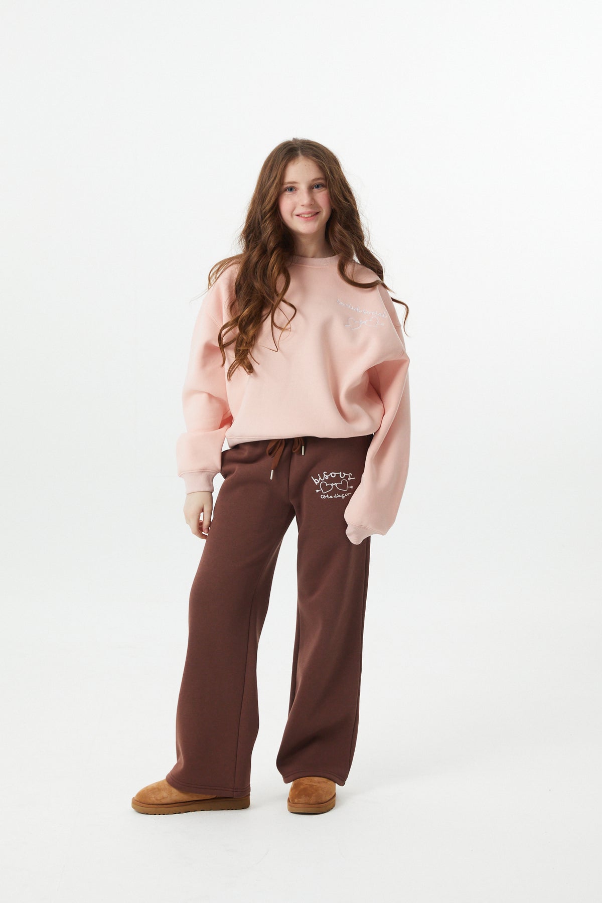 Molly Ballet Pink French Terry Crew Neck - Bisou