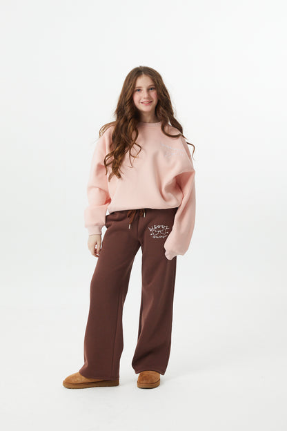 Molly Ballet Pink French Terry Crew Neck - Bisou