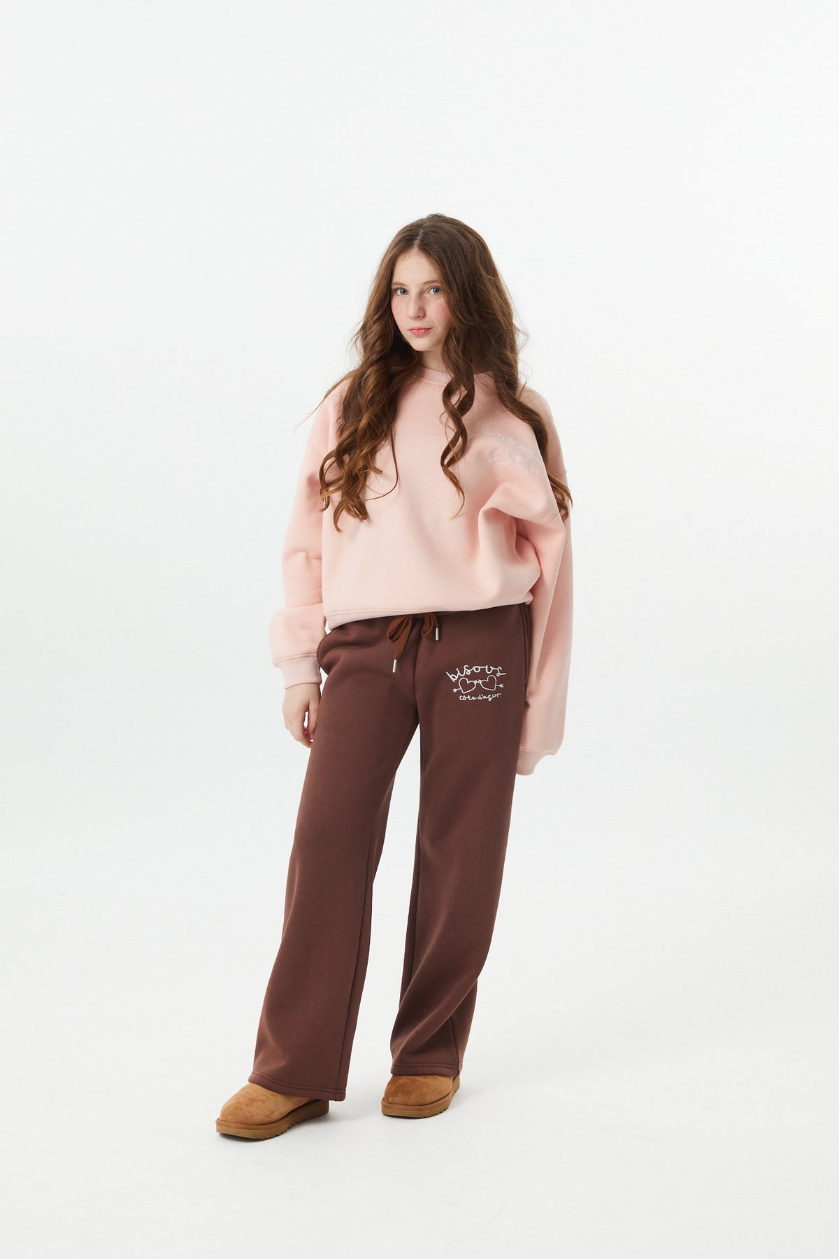 Molly Ballet Pink French Terry Crew Neck - Bisou