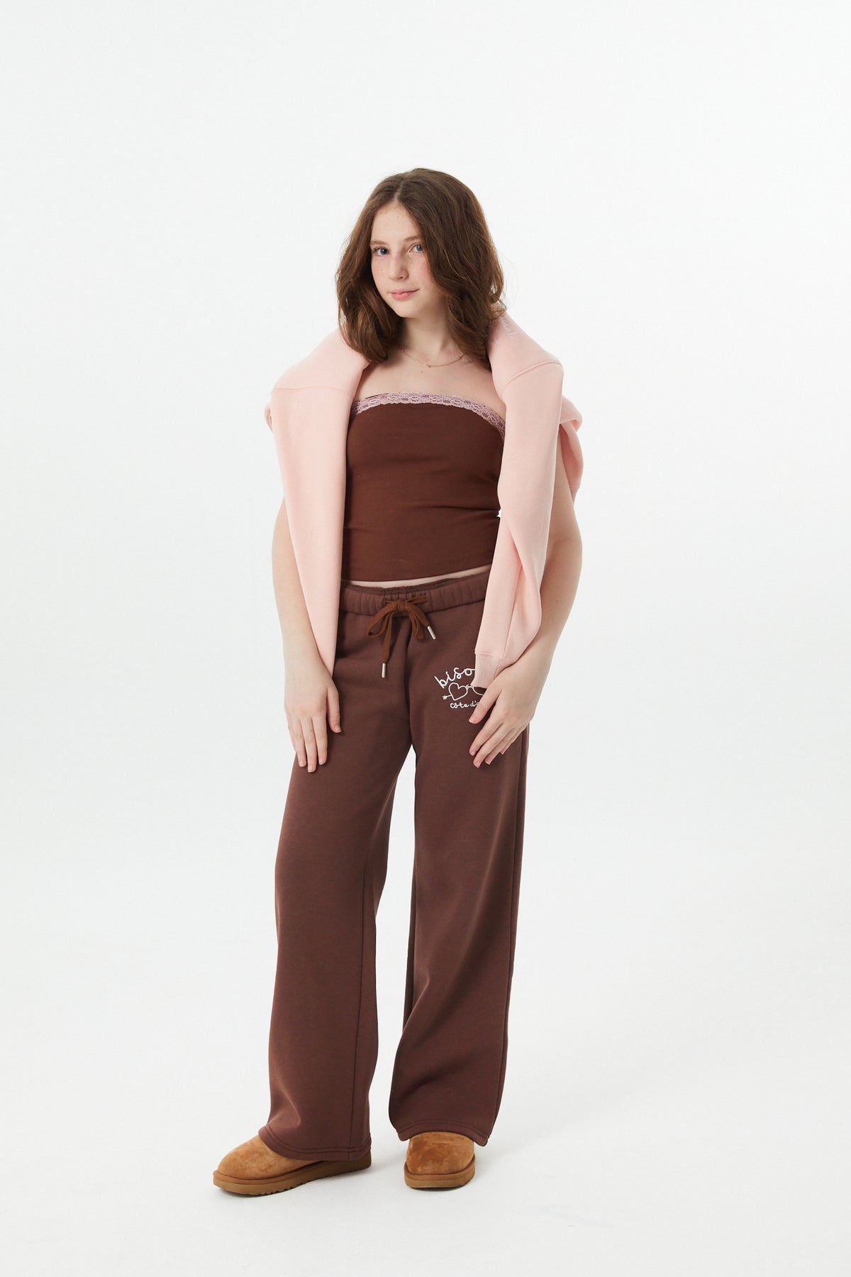 Molly Ballet Pink French Terry Crew Neck - Bisou