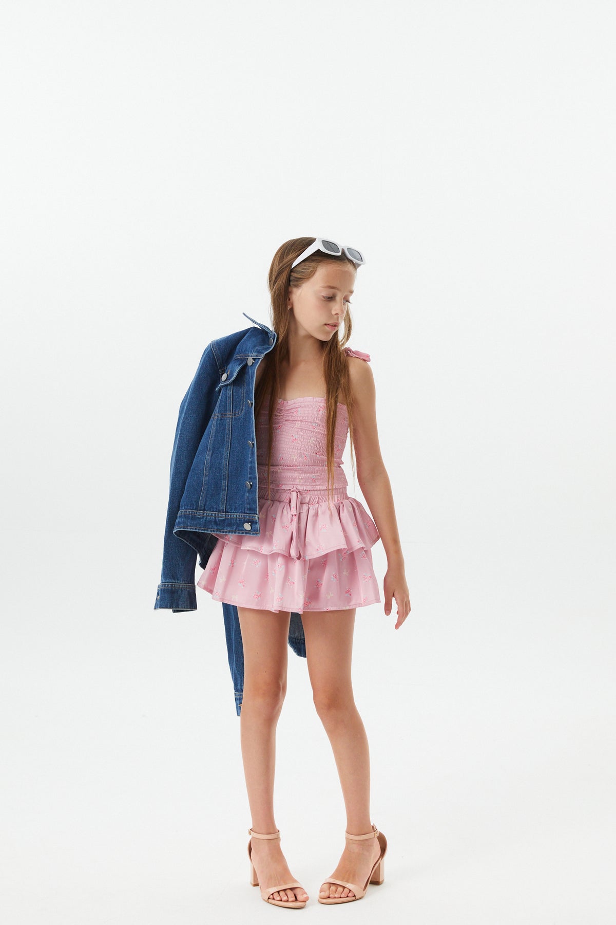 Willow Rose Bow Mauve Satin Skort