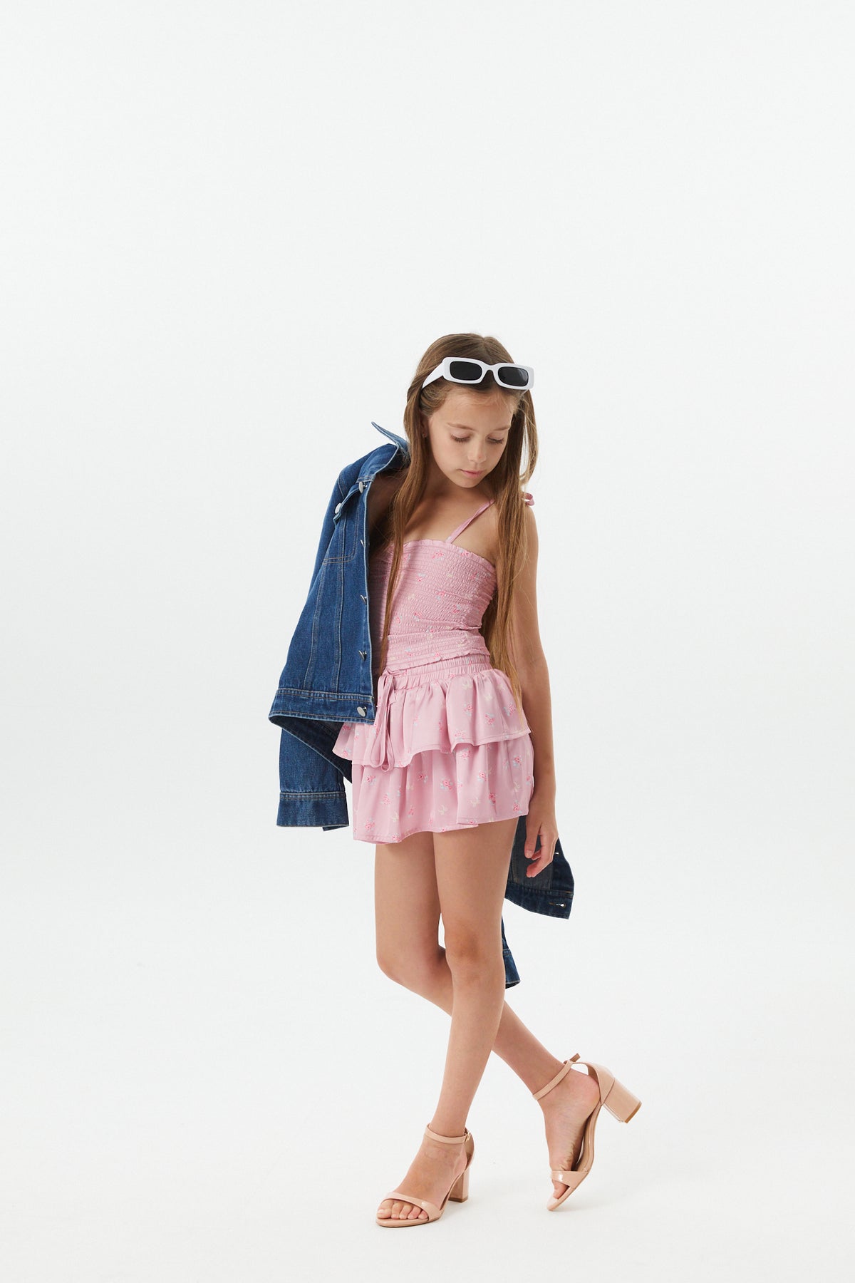 Willow Rose Bow Mauve Satin Skort