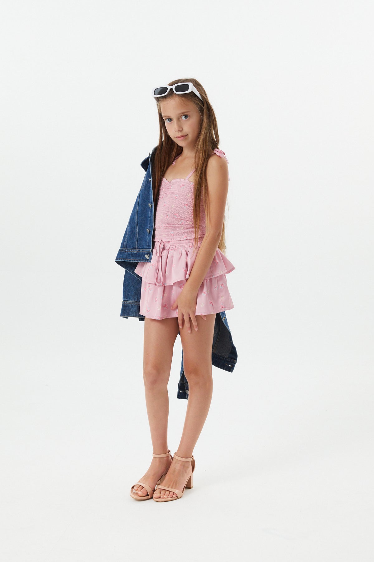 Willow Rose Bow Mauve Satin Skort