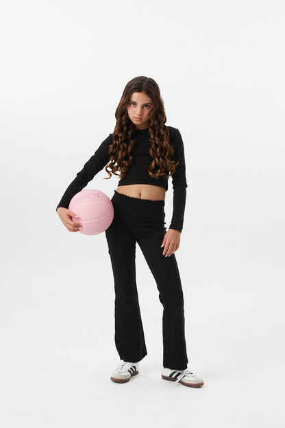 Mae Black Legging Flare