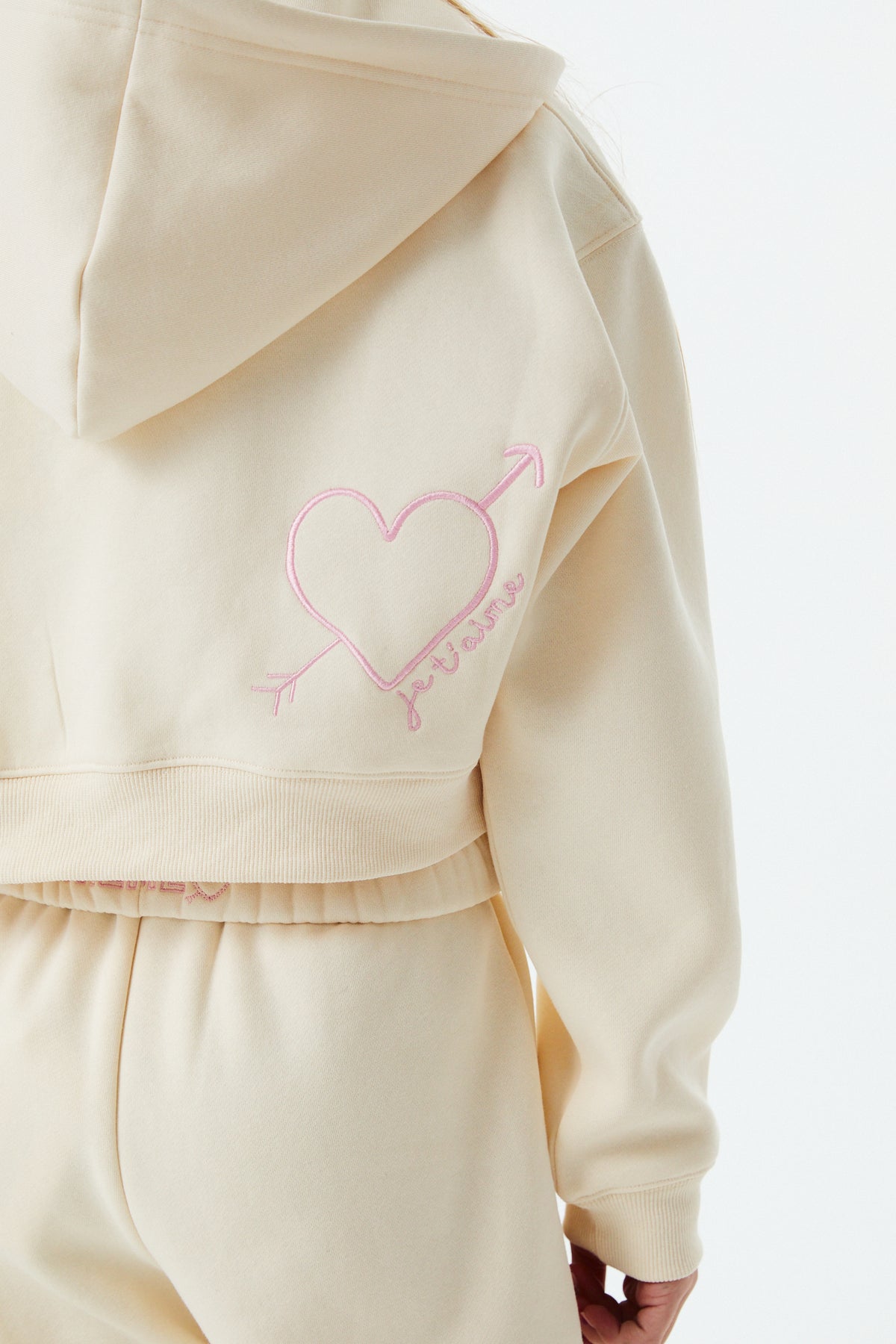Mia Winter White French Terry Zip up Hoodie - Ma Cherie