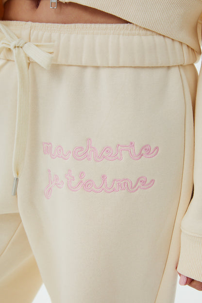 Jessie Winter White French Terry Jogger - Ma Cherie
