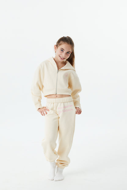 Mia Winter White French Terry Zip up Hoodie - Ma Cherie