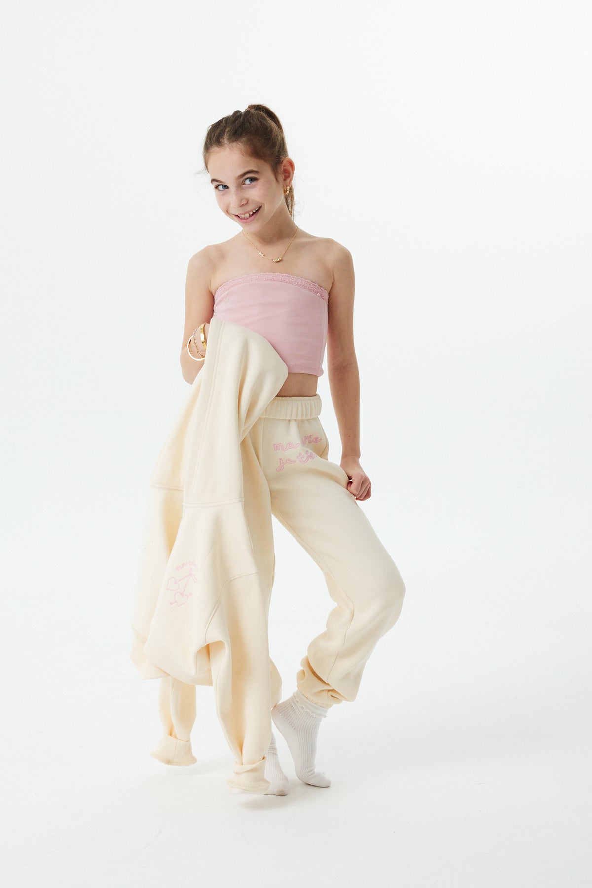 Alexa (long) Ballet Pink Cotton Spandex Longer Tube Top