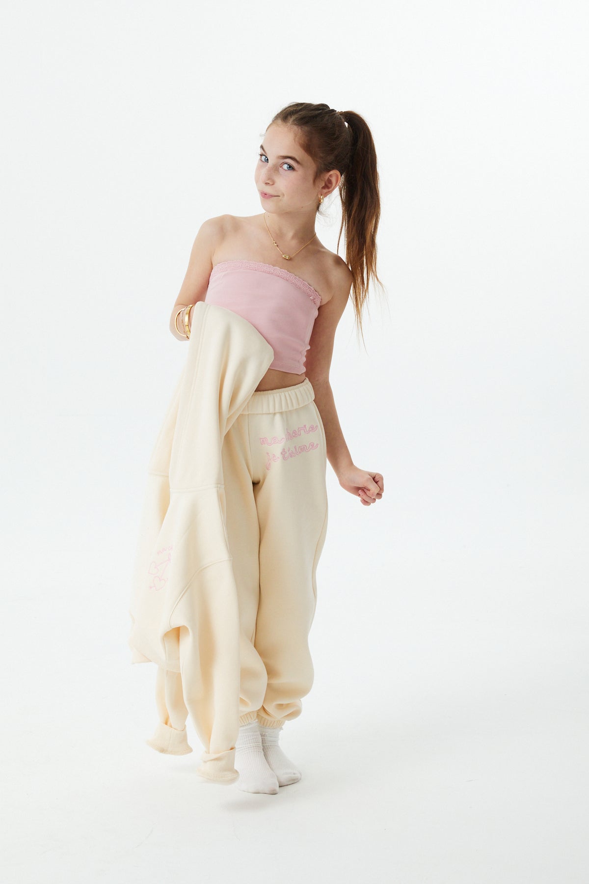 Alexa (long) Ballet Pink Cotton Spandex Longer Tube Top