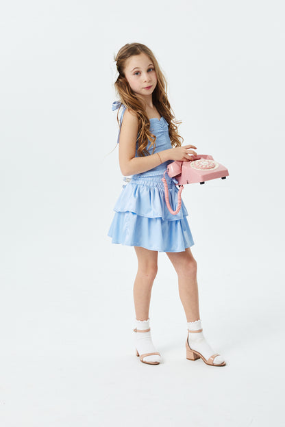 Willow Sky Satin Skort
