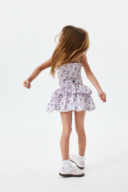 Georgia Romantic Rose Satin Smocked Top