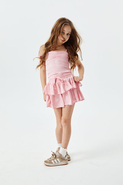 Willow Ballet Pink Satin Skort