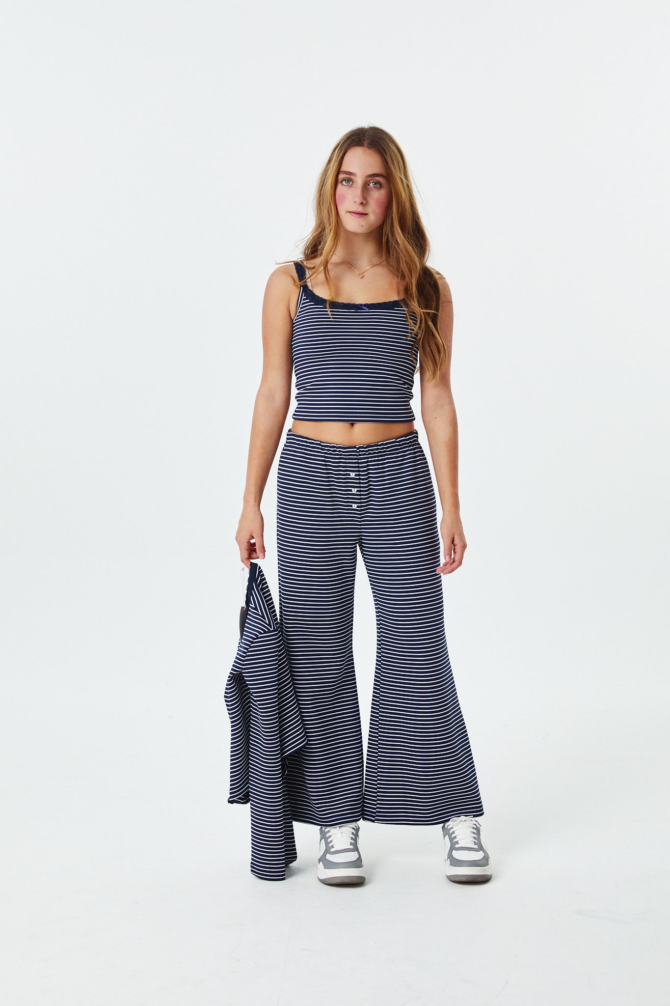 Marni Navy and White Stripe Button Down