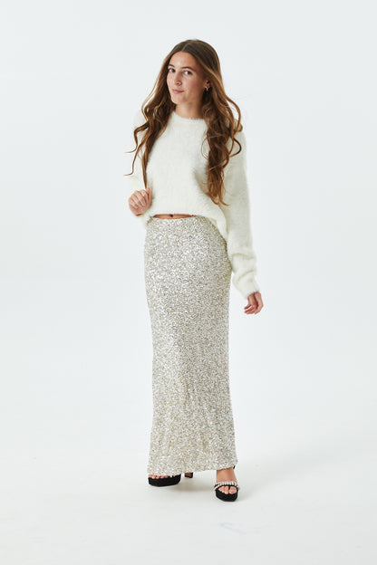 Delfina Long Sequin Skirt