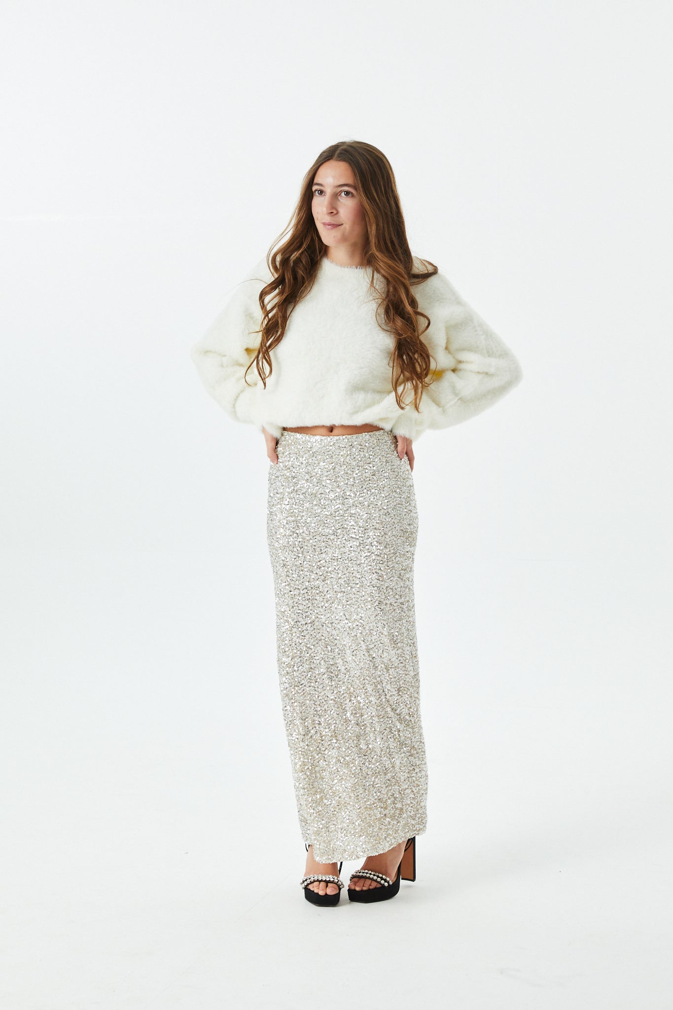 Delfina Long Sequin Skirt